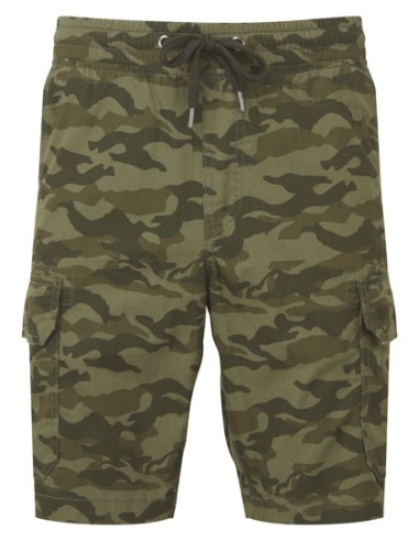 WOM-WB906-Mens Camo Cargo Utility Shorts